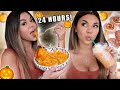 I Ate Only PUMPKIN SPICE FOODS for 24 HOURS CHALLENGE!