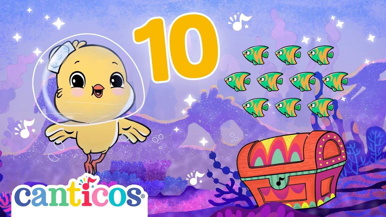 Learn to Count 1234🐥Ricky counts fishes🐟Toddler & Baby Learning Educational Videos🐟 Canticos