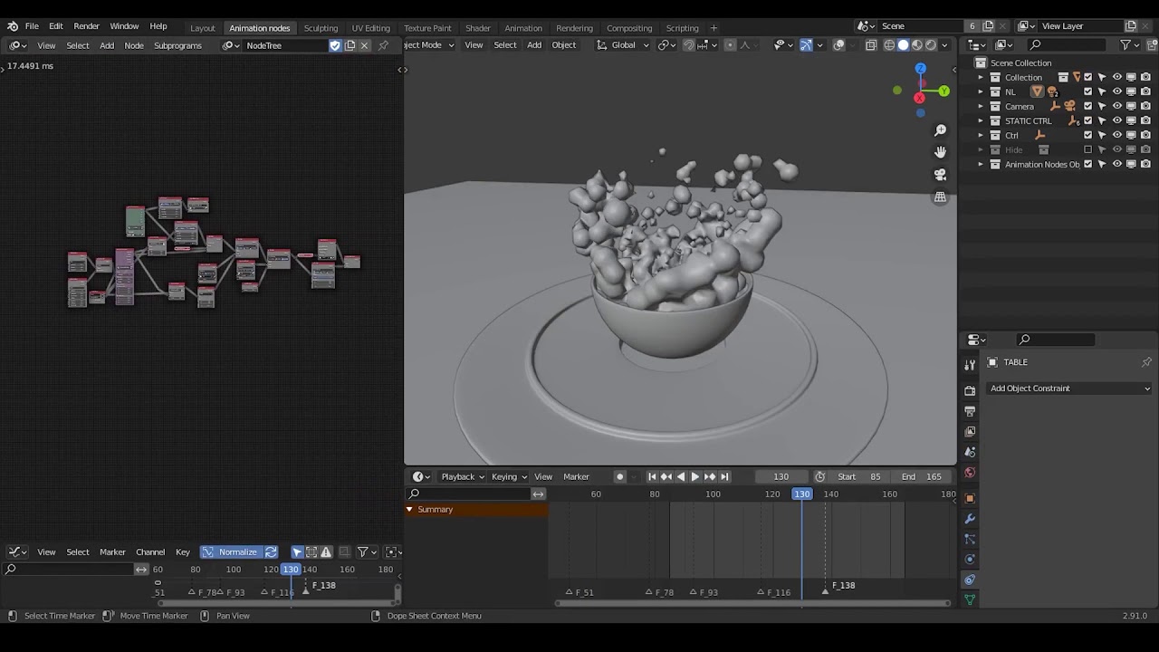 [Demo] Fake Water Splash blender animation nodes YouTube