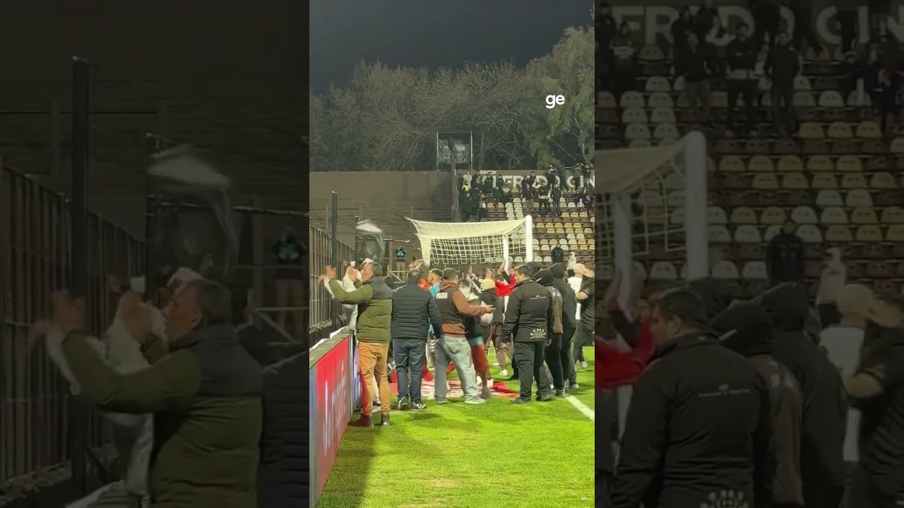 TORCIDA DO PLATENSE INVADE O GRAMADO E GERA CONFUSÃO | #shorts | ge.globo
