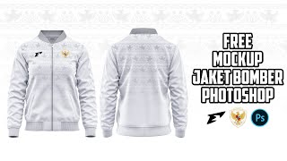 Free Mockup Jaket Bomber Photoshop