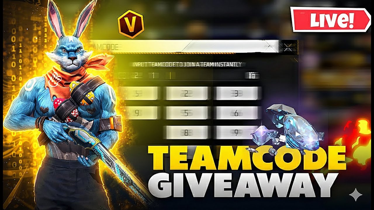 FREE FIRE LIVE CUSTOM ROOM GIVEAWAY | FF LIVE TEAM CODE GIVEAWAY | FF LIVE GIVEAWAY DJ ALOK |FF LIVE