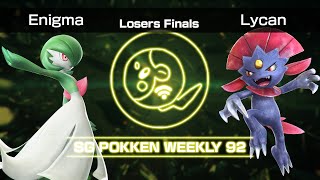 SGPW v. 92 - Pokkén DX Losers Finals: Enigma (Gardevoir, Aegislash) vs. Lycan (Weavile)
