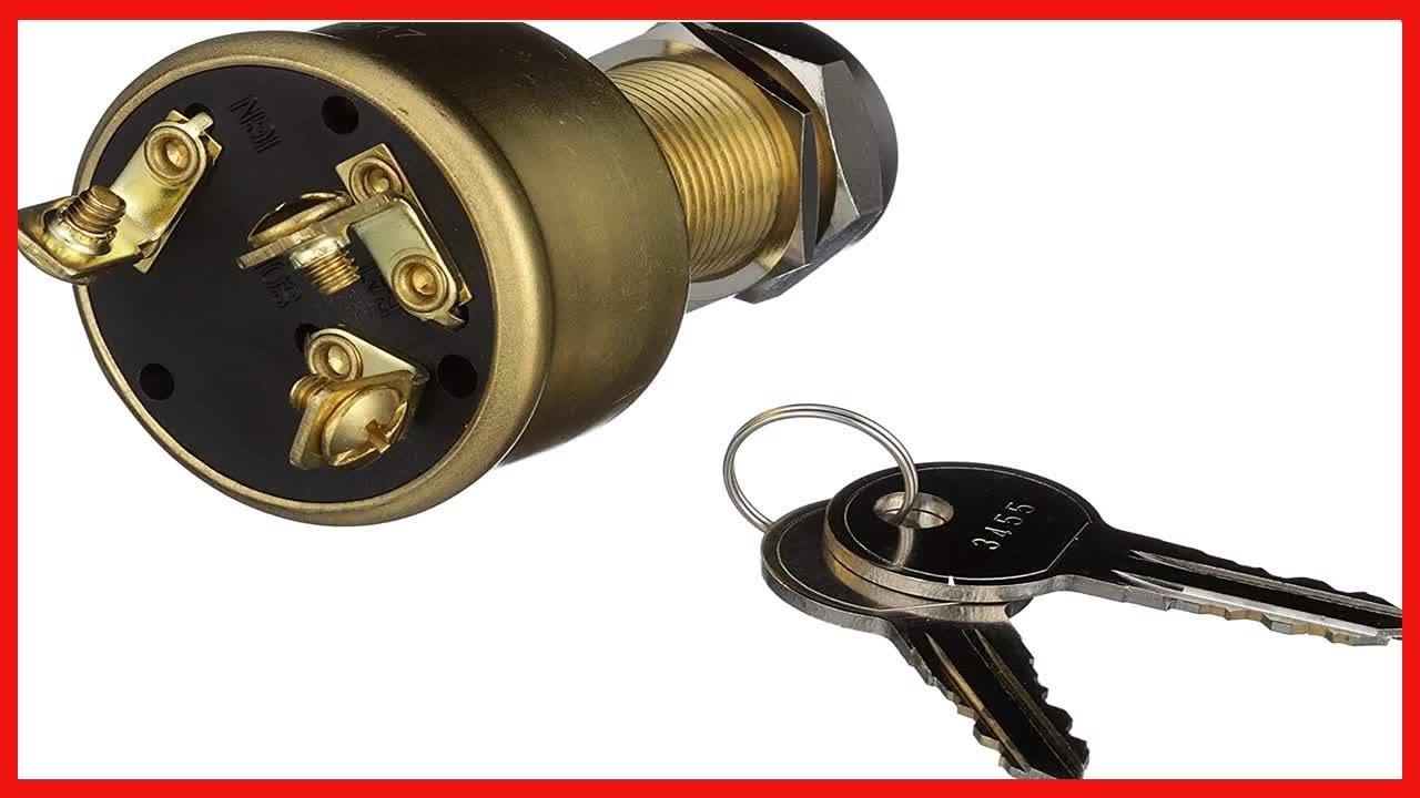 Reliable Heavy Duty Three-Position Ignition Switch for Your Boat