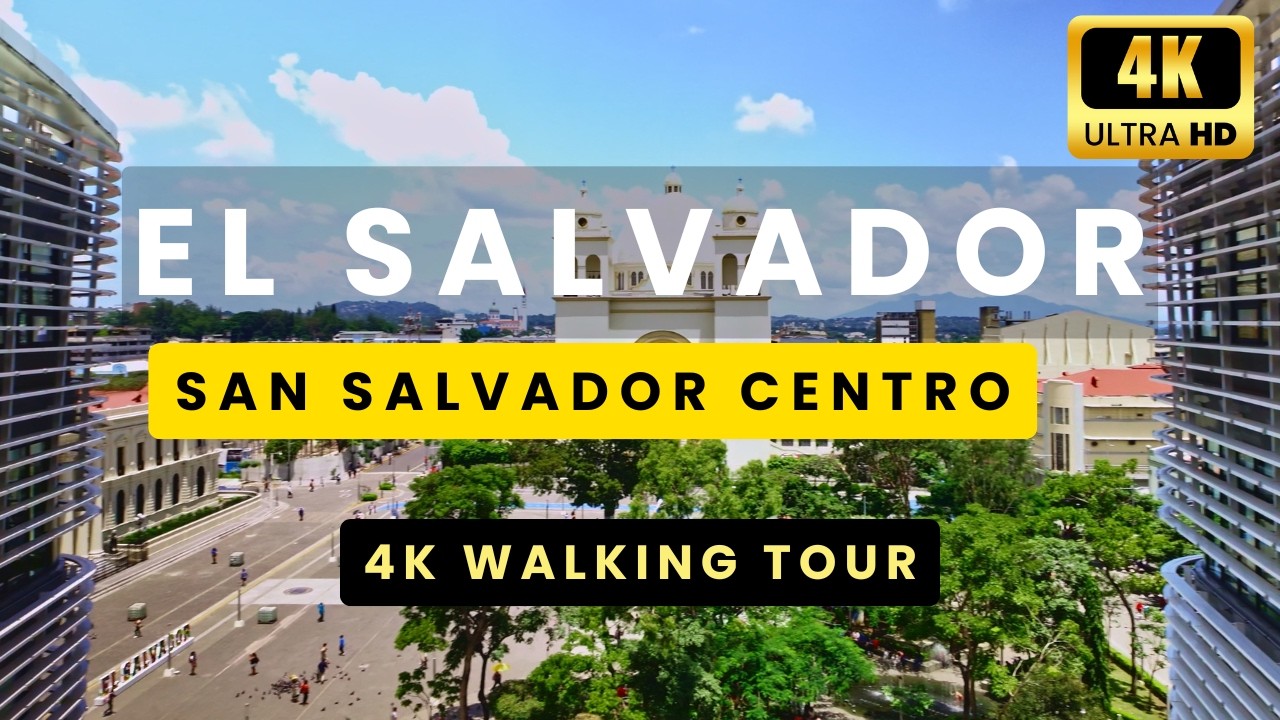 San Salvador’s Centro, Capital of El Salvador Walking Tour (4K Ultra HD)