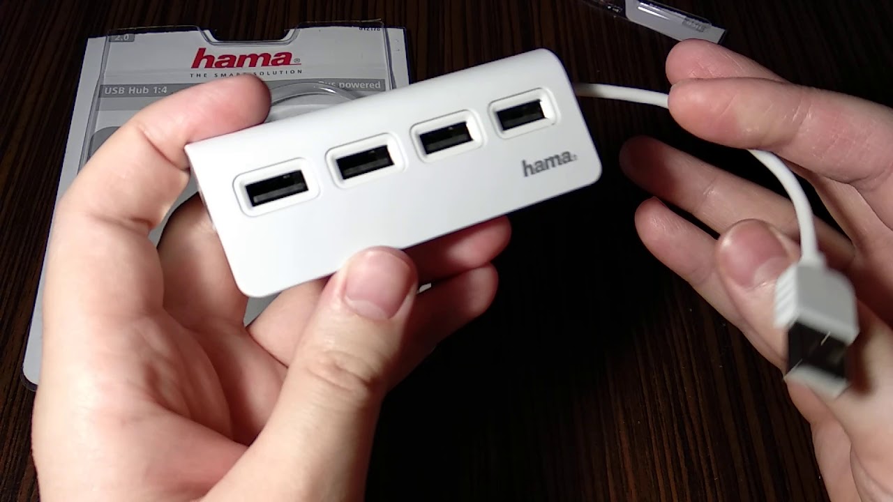 Hub USB Hama 4 x USB 2.0 ports - YouTube