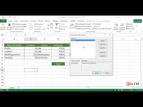 Excel Gestionnaire de scénarios Excel Gestionnaire de scénarios