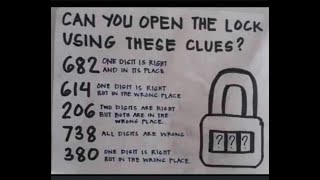How to solve the combination lock number puzzle
