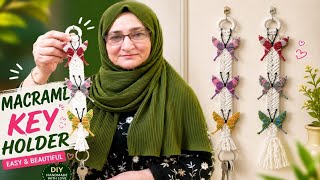 DIY Macrame Butterfly Key Holder | Easy Wall Hanging Key Holder Tutorial for Beginners