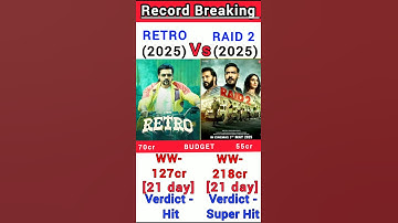Raid 2 Vs Retro Box Office Collection | Raid 2 21th day collection #shorts