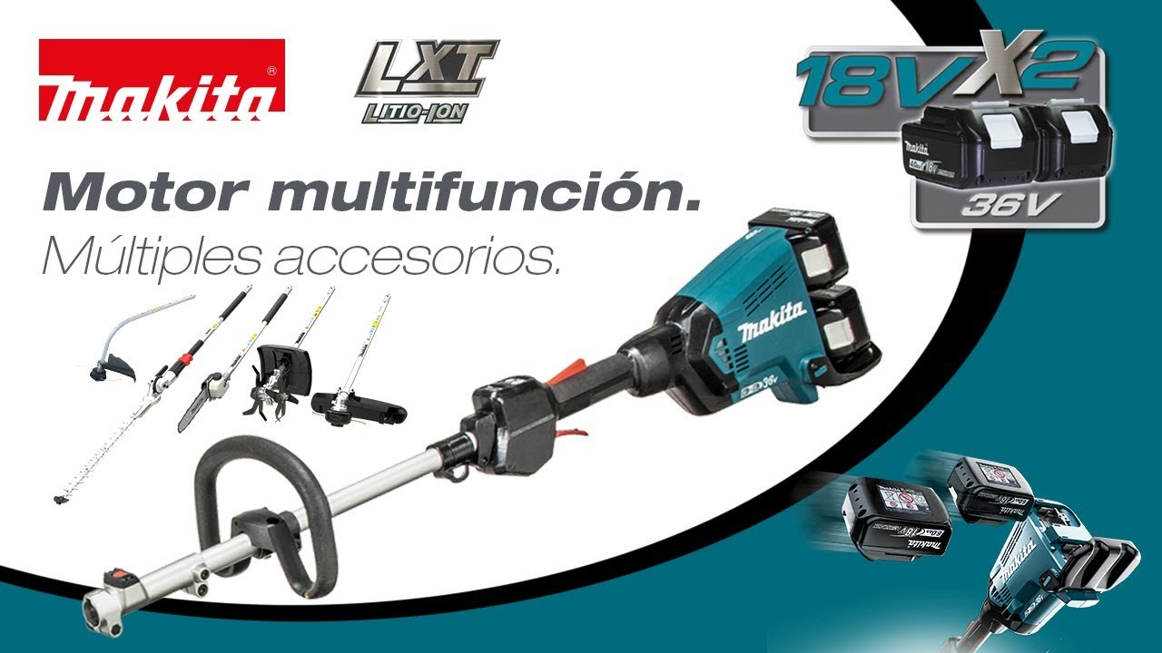 MAKITA - Nuevo motor multifunción con múltiples accesorios. 18Vx2 - DUX60.  - YouTube