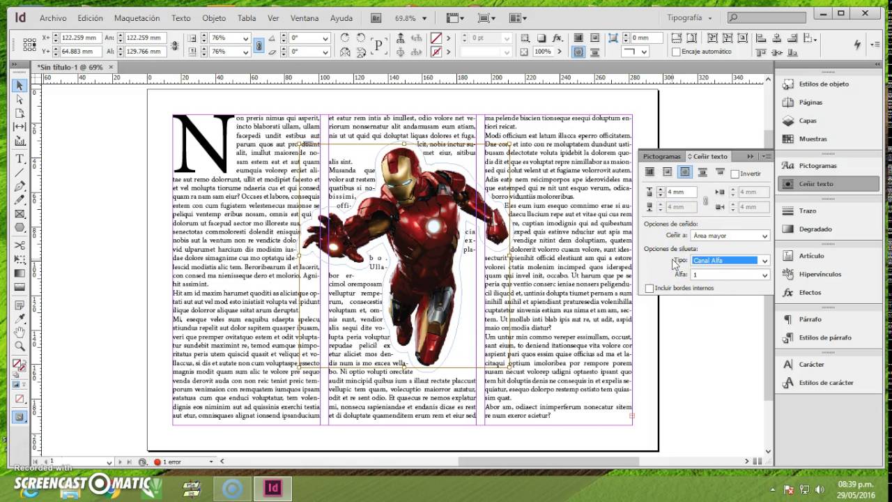 Indesign Ceñir imagen al texto YouTube Indesign Ceñir imagen al texto YouTube