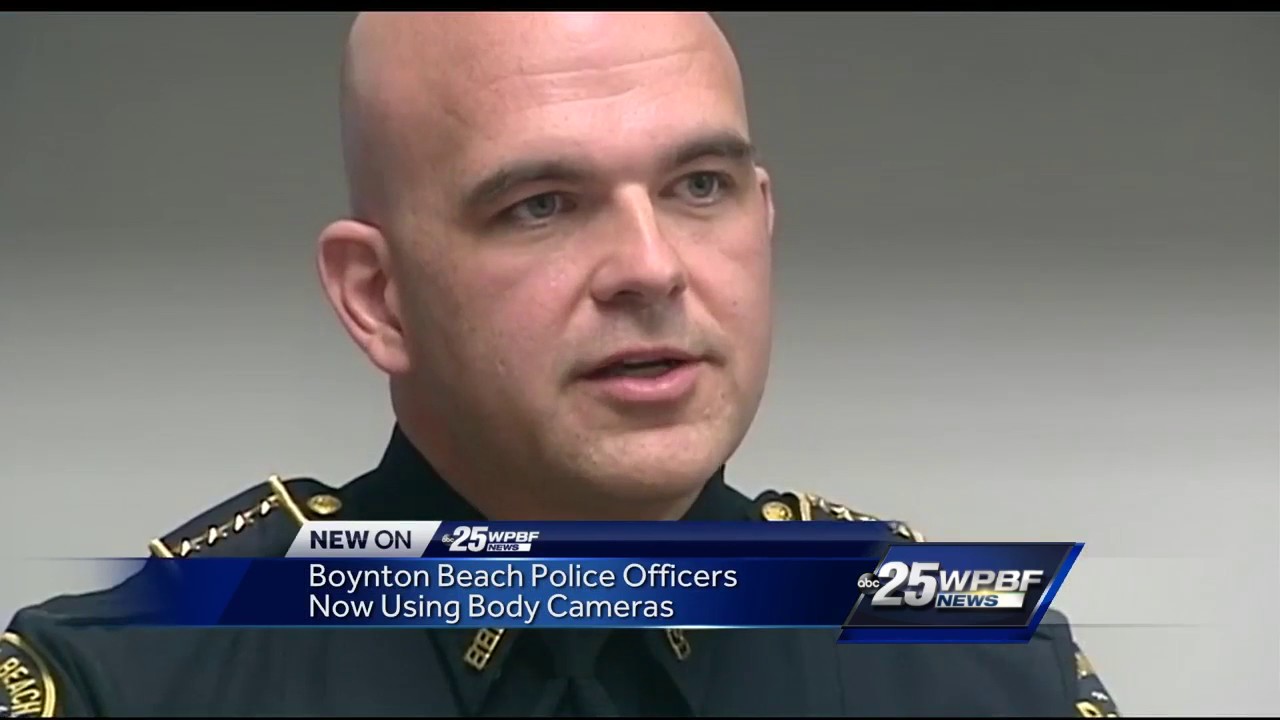 Boynton Beach police officer equipped with body cameras - YouTube