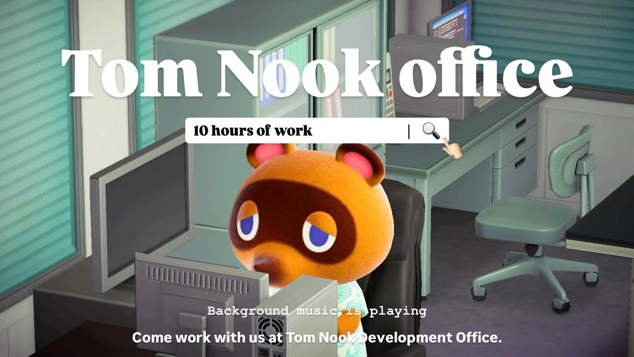 【あつ森BGM】在宅ワーク＆勉強用BGM📝 ́͏̖-たぬきち事務所で一緒に仕事しよう！🕰（パソコンカタカタ音付き）