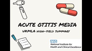Acute Otitis Media (AOM) | UKMLA High-Yield | NICE Management