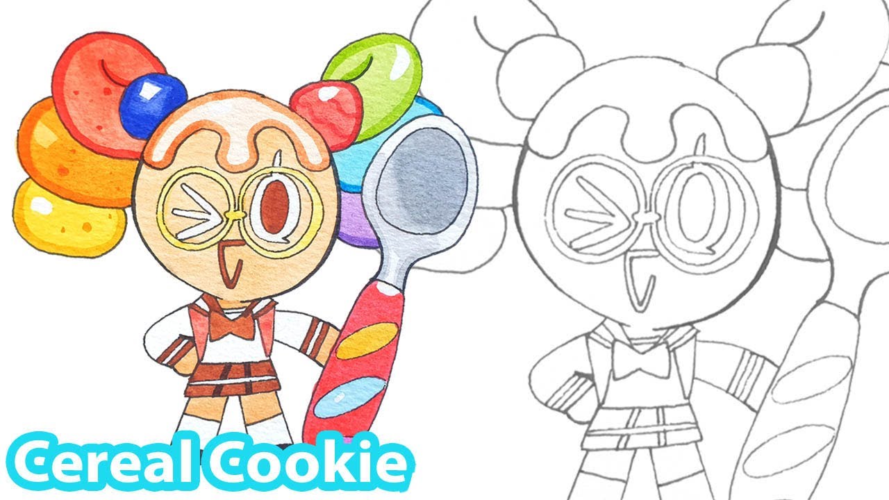 How to draw Cereal Cookie from Cookie Run Ovenbreak - YouTube