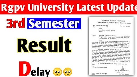 Rgpv 3rd sem result delay 🥺 (10-15 days)