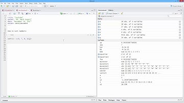 How to Sort Numbers in R. [HD]