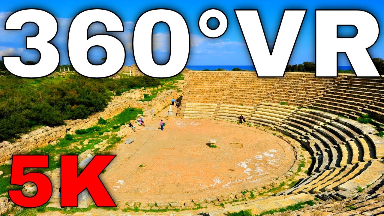 360° VR Amphitheatre The Ancient Ruins of Salamis North Cyprus Iskele Trip 3D Virtual Reality HD 6K