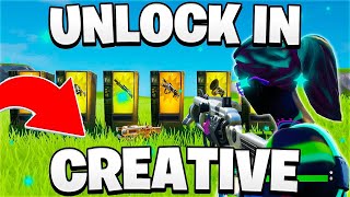 How to get ALL UNRELEASED ITEMS in Your Creative Island! (Fortnite) Profile