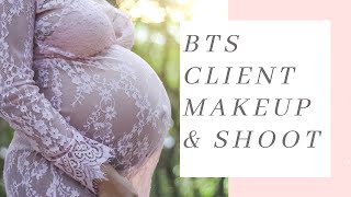 Behind the scenes- Client Makeup \& Beach Maternity Shoot