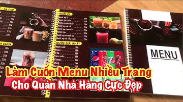 Làm Menu Nhiều Trang Đóng Thành Cuốn Cho Quán Nhà Hàng 🏆👑