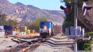 Drone Chasing Amtrak Coast Starlight Train Horseshoe Curve and Stenner Creek Trestle SLO,