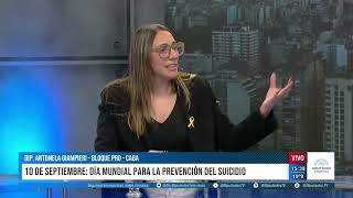 “El suicidio es la principal causa de muerte violenta en el país”, Antonella Giampieri en DTV