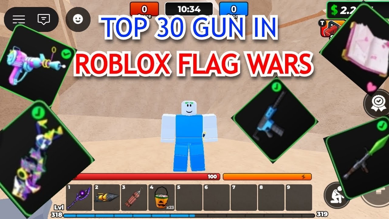 [LATEST] I Ranked ALL THE GUN In Roblox Flag Wars ‼️