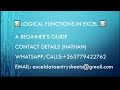 Excel Logical Functions