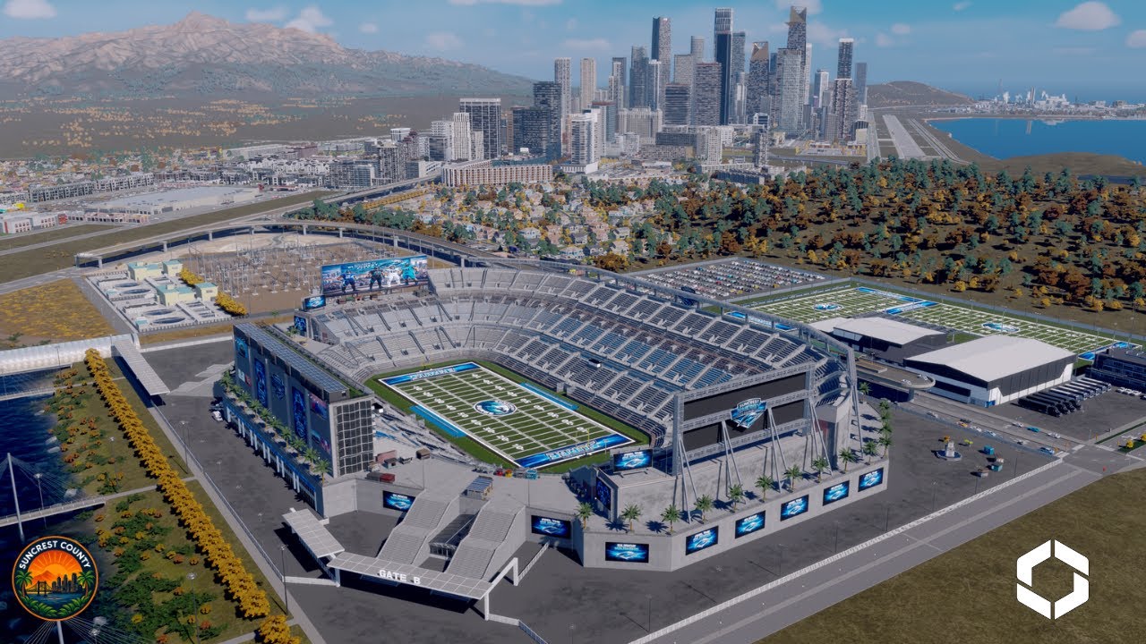 I Built an NFL Stadium in Cities Skylines 2 | Suncrest County