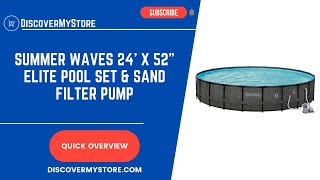 Summer Waves 24' x 52" Elite Pool Set & Sand Filter Pump