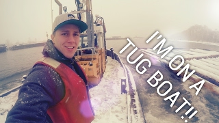 A DAY ON A TUGBOAT - Towboat captain and deckhand
