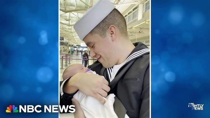 Navy Sailor Meets Newborn Daughter For First Time In Joyful Moment