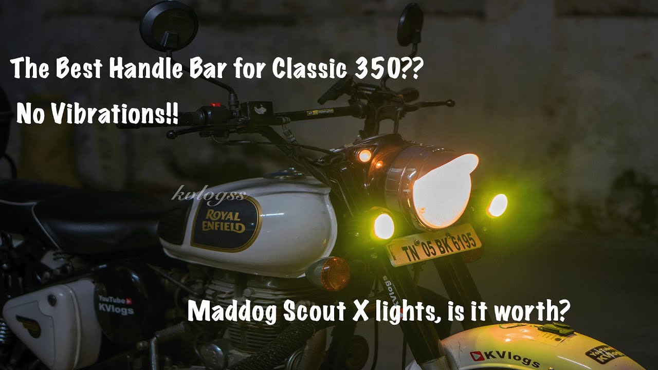 Лучший руль и дополнительные фонари для Royal Enfield Classic 350 | Art of Motorcycles | Maddog S...