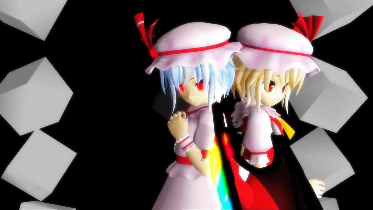 東方mmd Bad Apple すけ式 スカーレット姉妹 Hd Youtube