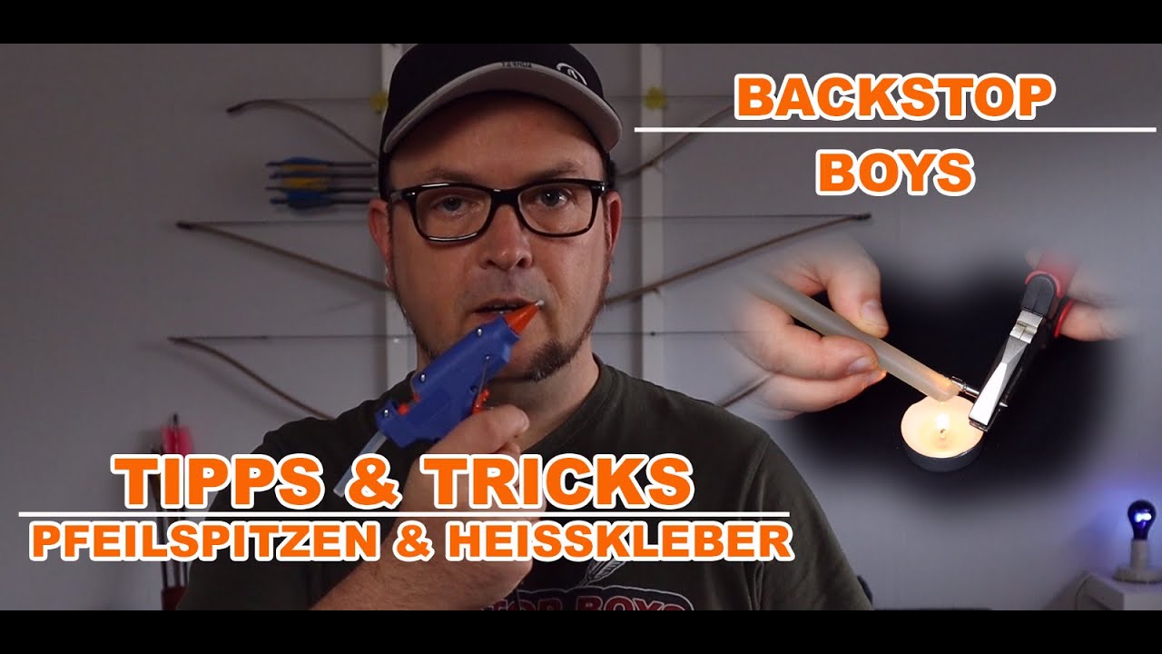 Wie kann man Pfeilspitzen mit Heißkleber in Carbonschäfte einkleben?