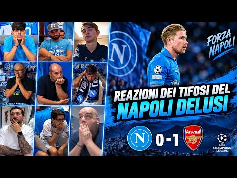 Video Reazioni dei tifosi del Napoli delusi dopo Napoli 0-1 Arsenal | UCL G1