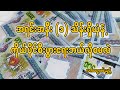 အရင်းအနှီး (၁) သိန်းတည်းနဲ့ ကိုယ်ပိုင်စီးပွားရေး ဘယ်လိုစမလဲ