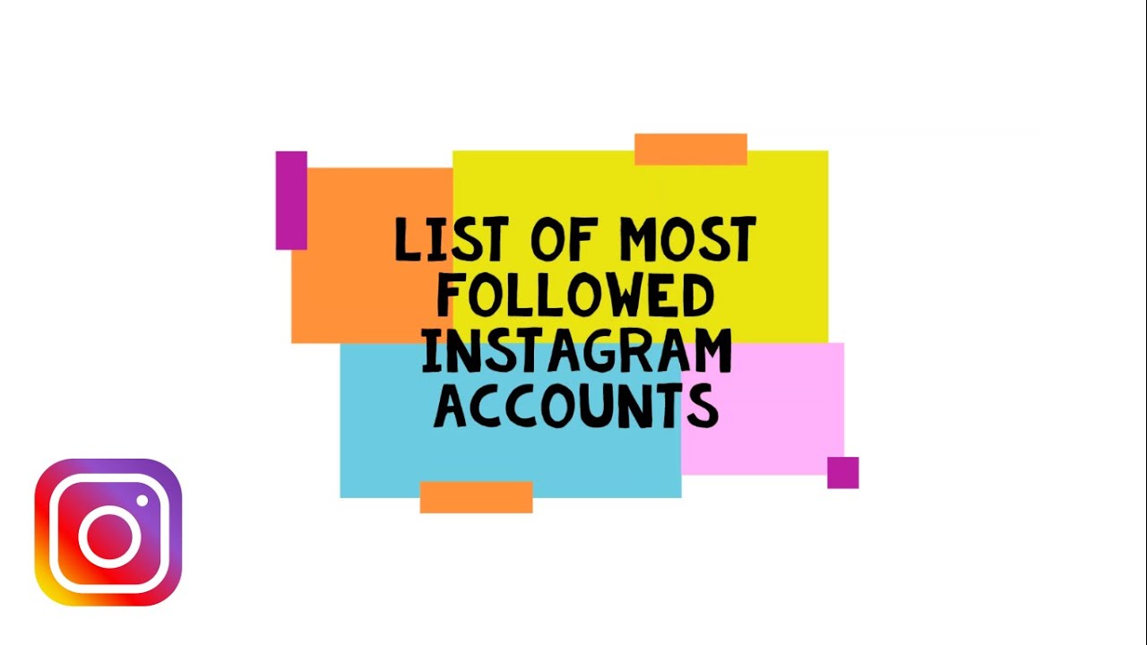 top 15 / most followed / Instagram accounts / 2020 (July) YouTube