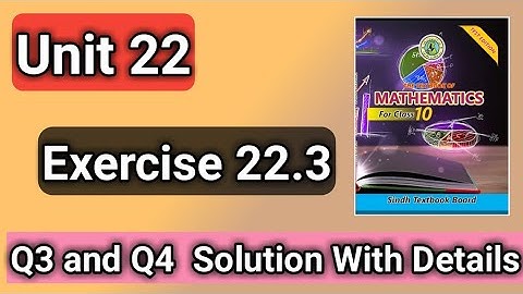 Q3 exercise 22.3 unit 22 basic statistics class 10 maths || sindh text book board || my academy