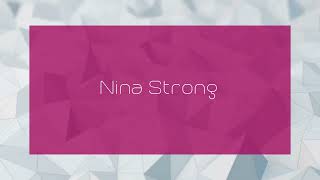 Download Lagu Nina Strong - appearance MP3 Download Lagu Nina Strong - appearance MP3