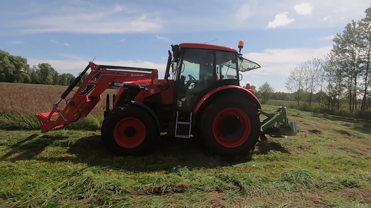 Kosiarka dyskowa i przetrząsacz od SaMASZ //SaMASZ disc mower and tedder working with Zetor
