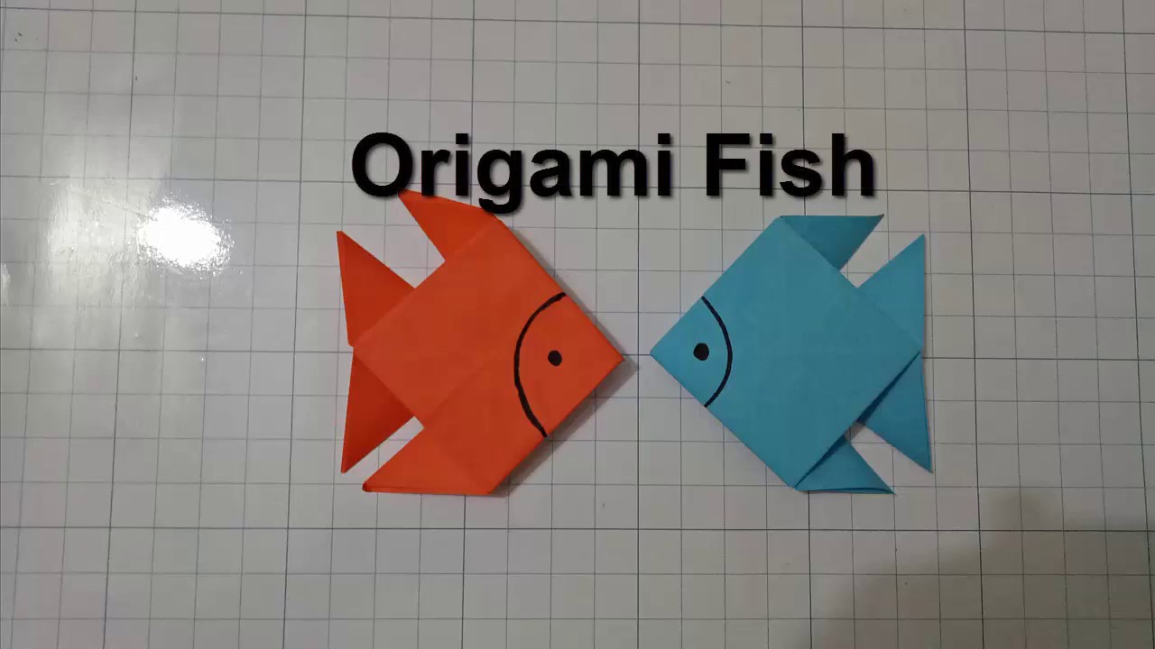 Diy Origami a paper fish/easy fold a fish/how to make a fish - YouTube