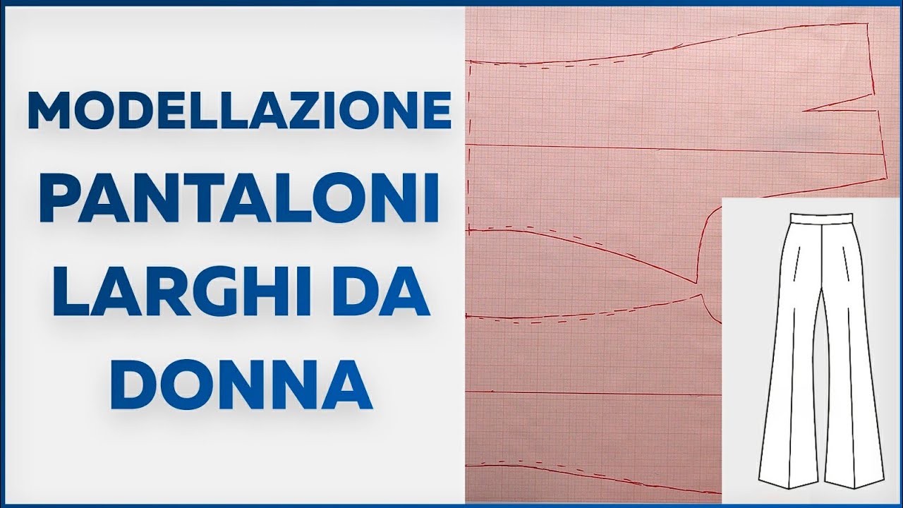 Pantaloni di tendenza a zampa. Modellazione competente dalla base pantalone.  Lezione 37