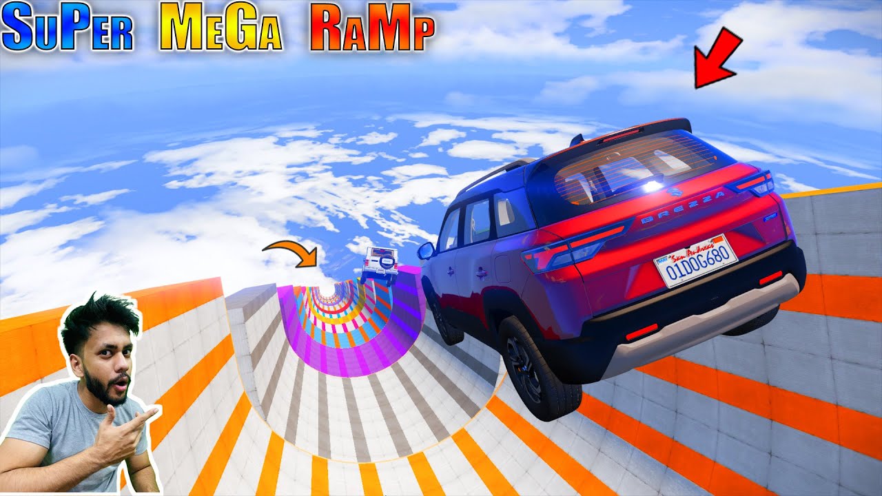 Indian Cars Vs Super Mega Ramp GTA 5
