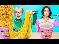 ME VS GRANDMA FOOD CHALLENGE! EXTREME 100 LAYERS OF FOOD CHALLENGE BY 123 GO! FOOD