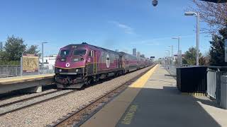 Diverted MBTA Franklin Line train passing by Newmarket Station.