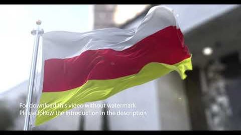 South Ossetia flag with 3d effect blowing in the wind 3D Flag V2 long