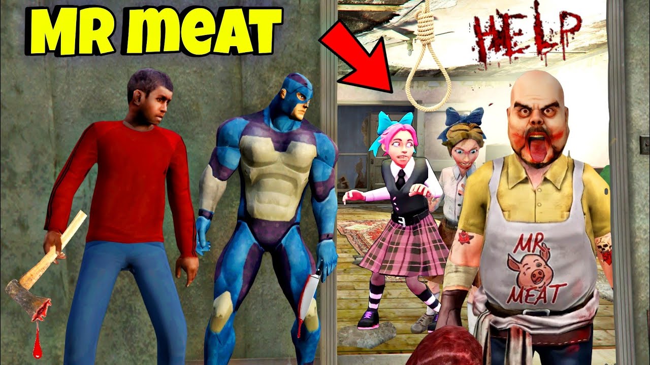 Rope Hero rescued a girl from Mr Meat House In Rope Hero Gta 5 YouTube